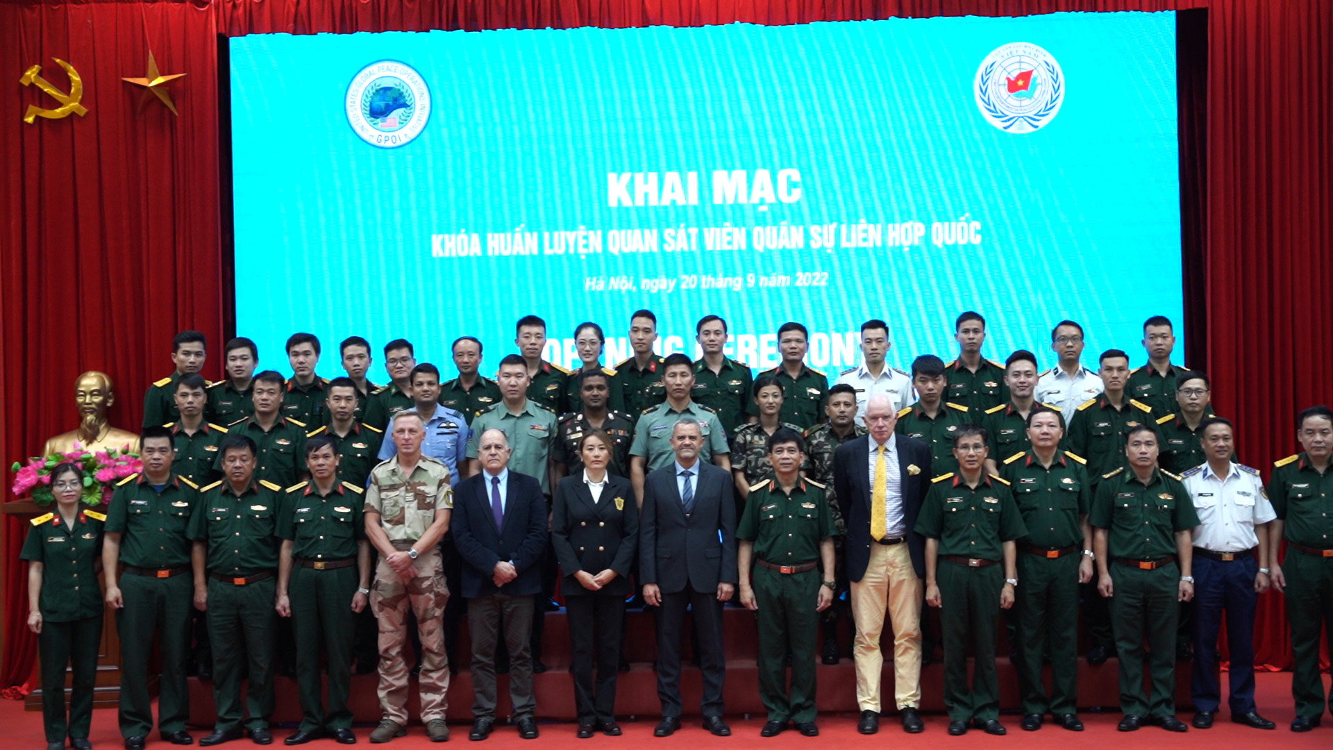 Cục Gìn giữ hòa bình Việt Nam khai mạc khóa huấn luyện quan sát viên quân sự Liên hợp quốc